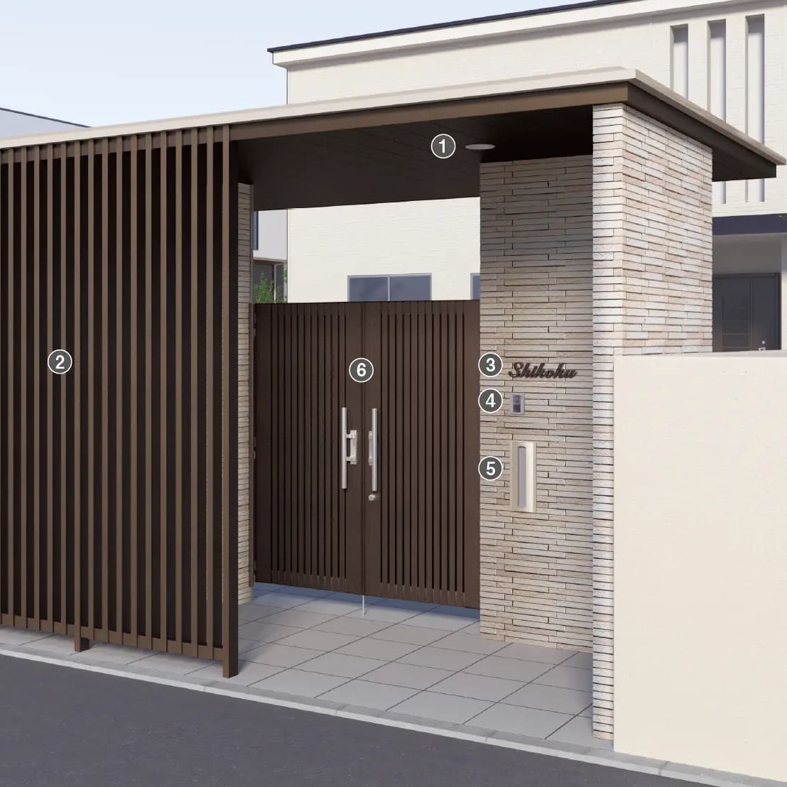 【四国化成工業】アルファグラン エントランスユニットWM・アルファグラン エントランスユニットW・アルファグラン エントランスユニットS・アルファグラン対応門扉 アレグリア門扉TLなど多数