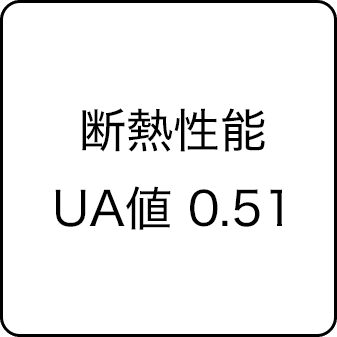 断熱性能UA値 0.51